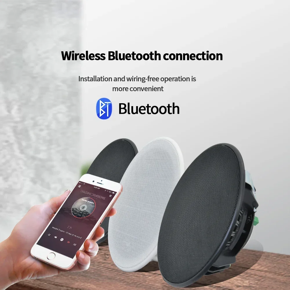 3pcs Bluetooth Ceiling Speaker Active Loudspeaker HiFi Stereo Built-in Class D Digital Audio Amplifier Home Theater Sound System