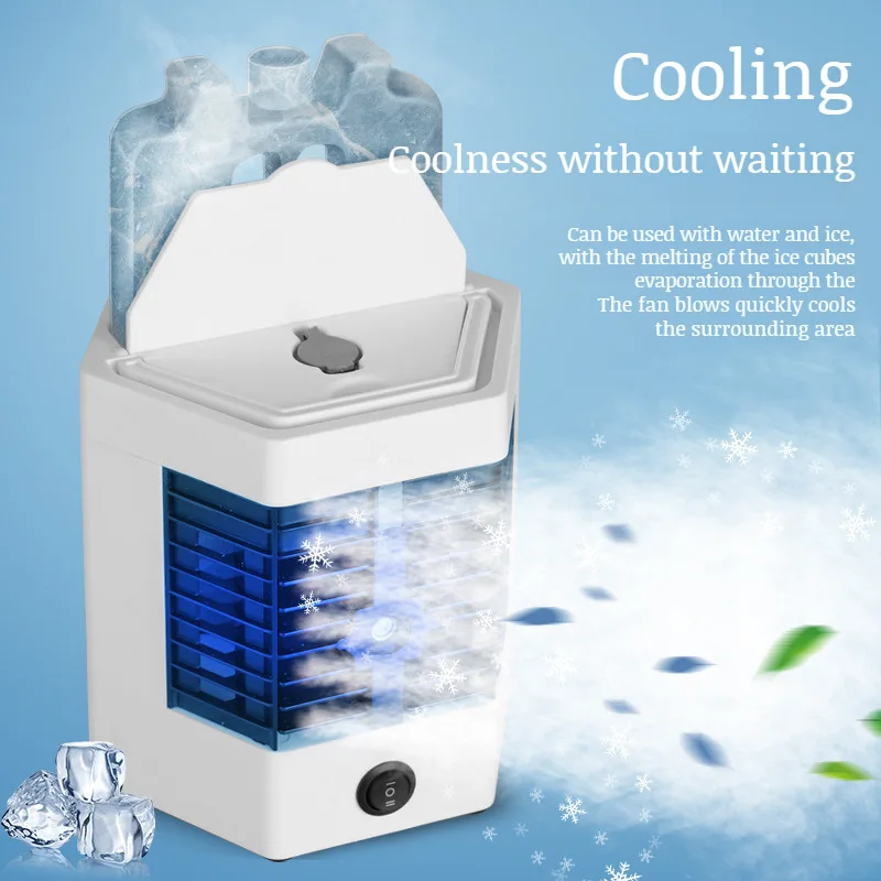 Air Conditioning Fan Portable Mini Electric Fan Cooling Mist Small Mini Humidifying Fan