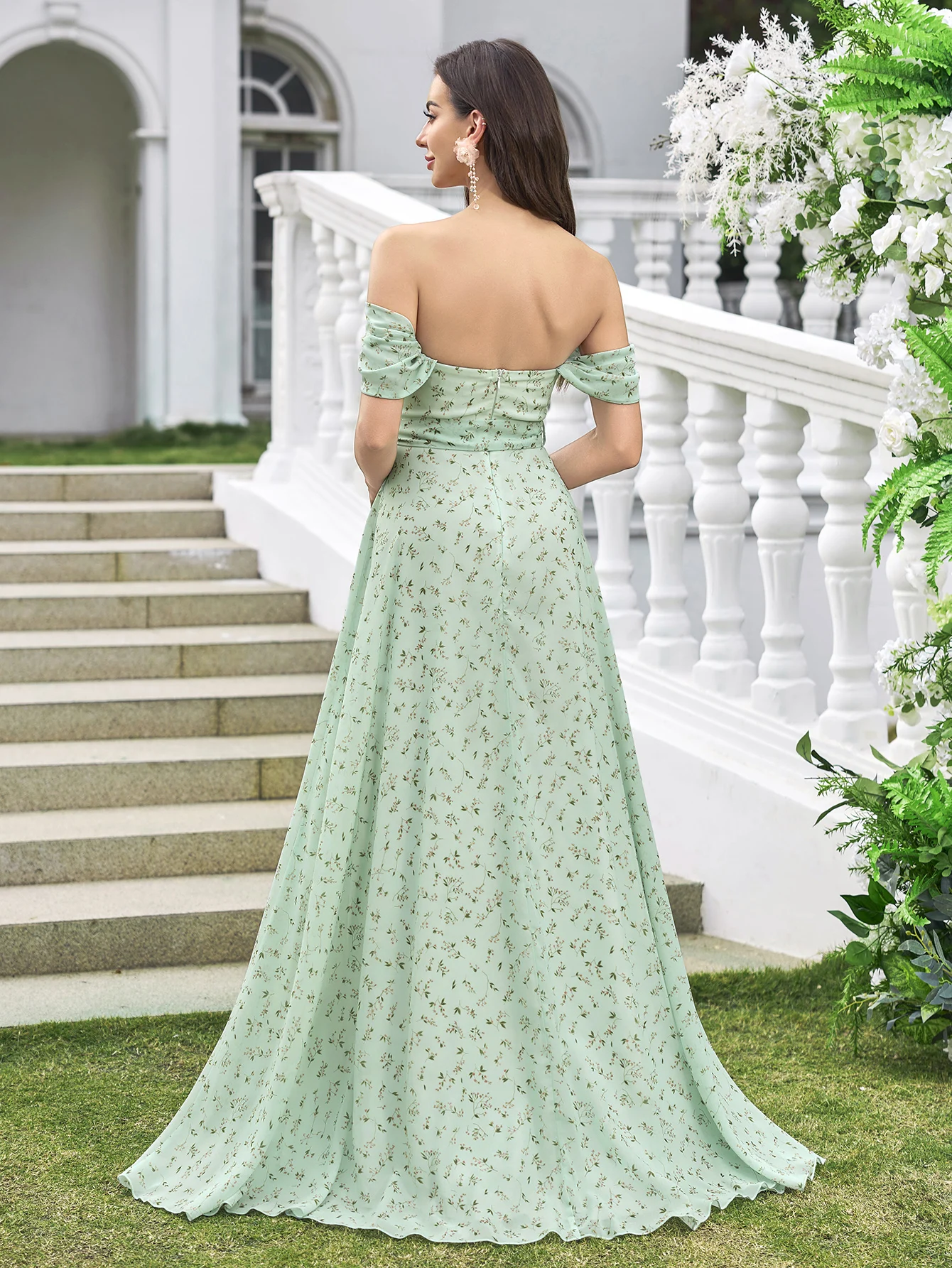 Elegantné dámske večerné šaty UNITHORSE - alternate angle