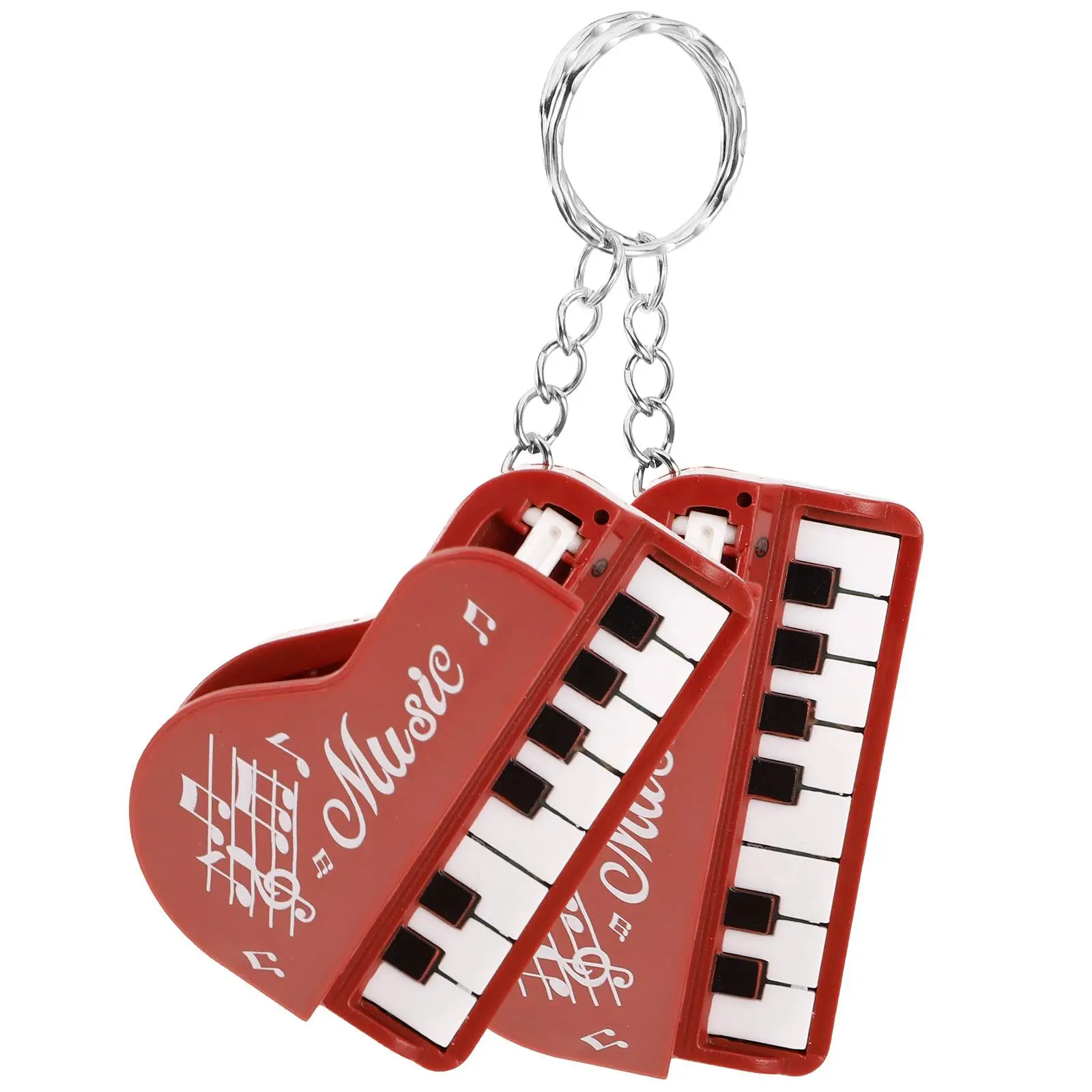 2 Pcs Mini Piano Music Keychains for Women Instrument Baby Toys Instruments Keyboard Musical Backpack Miniature