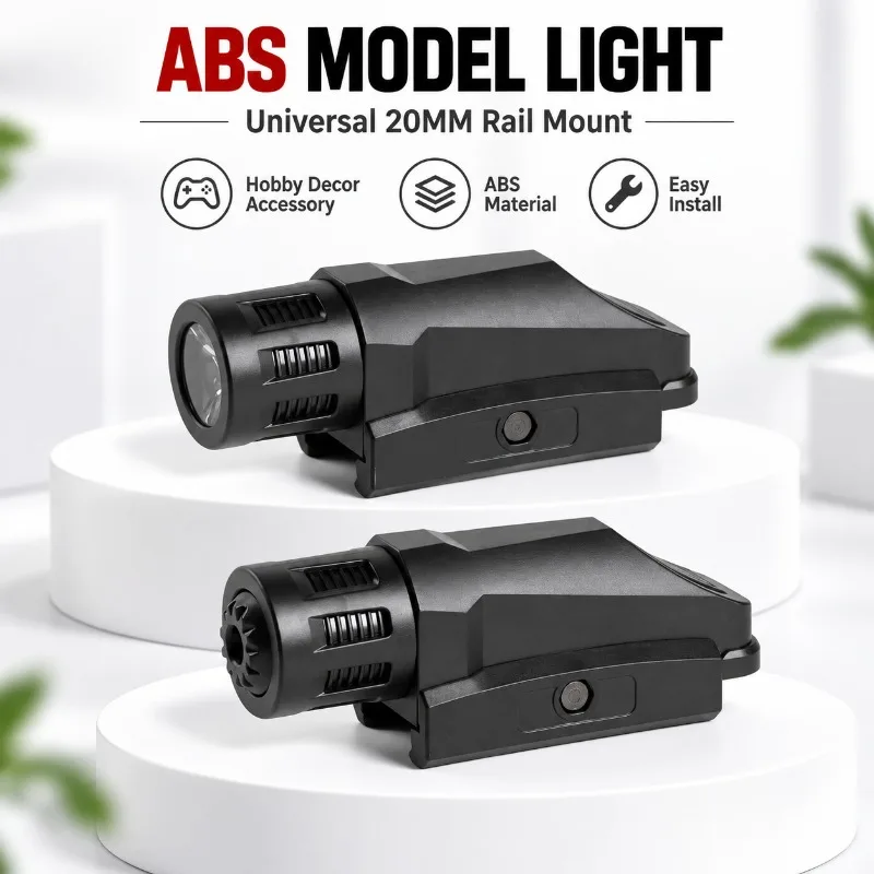 Sturdy ABS Hobby Model Light with Beam Indicator Quick Mount for Standard 20mm Guide Rail