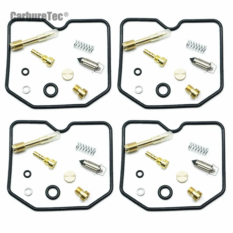 

For Kawasaki ZG1200 Voyager XII 1986-2003 ZG 1200 Carburetor Repair Kit Carb Main Slow Jet Chamber Seal Float Vavle Parts 4 Sets