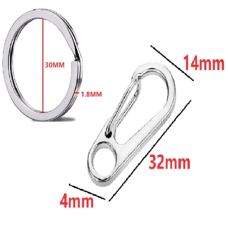 Mini liga de metal carabiners chaveiro fivela de montanhismo gancho, chaveiro, ferramenta de acampamento ao ar livre, primavera