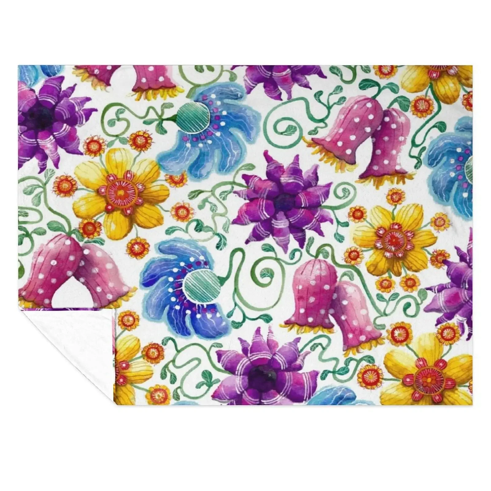 

Summer Flowers Throw Blanket Shaggy Custom Sleeping Bag Winter beds Blankets
