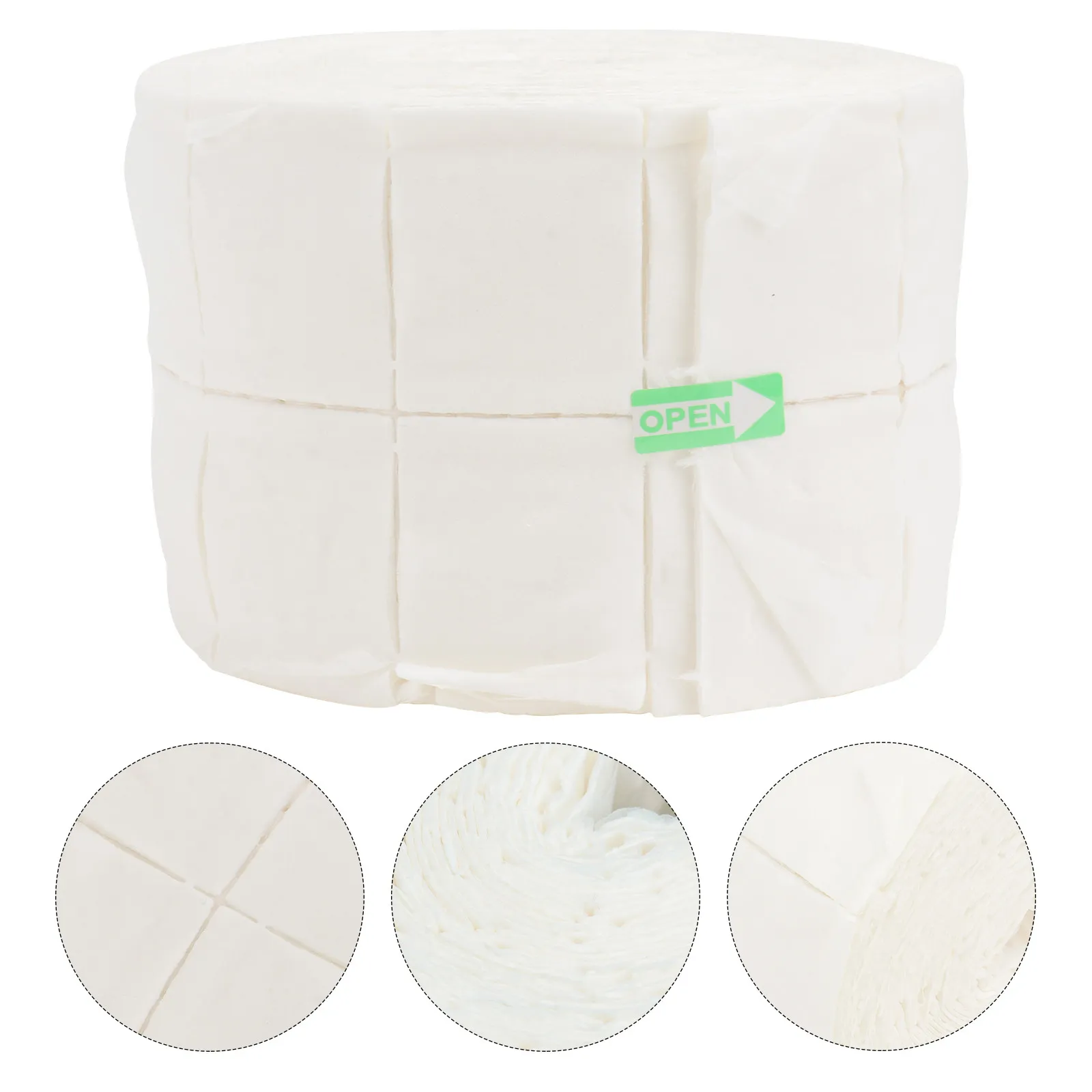 

500Pcs Cotton Nail Wipes Roll Premium Quality Thin Light Pads for Efficient Nail Polish Removal with Remover Liquid