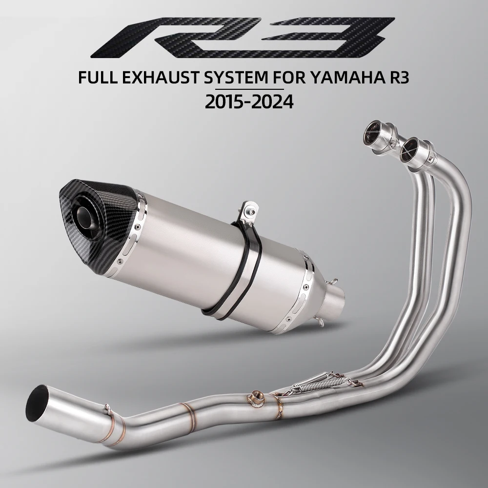 

Slip On Motorcycle 470 Exhaust Full Systems Front Header Pipe For Yamaha R25 R3 MT03 2015 2022-2024 Years
