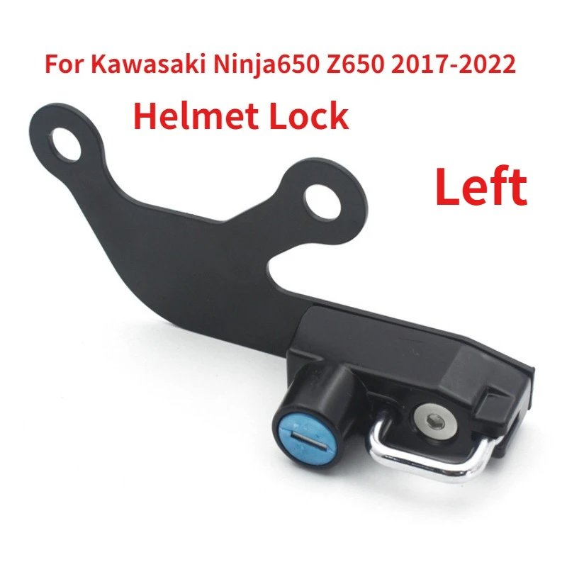 

Left For Kawasaki Ninja650 Z650 2017-2022 Helmet Lock Motorcycle Security Anti-theft Lock Helmet Holder Bracket Accessories