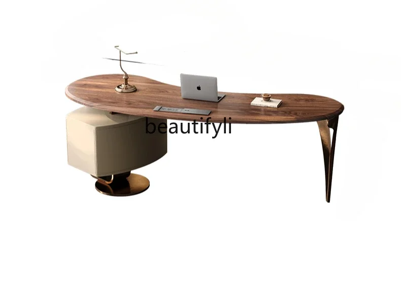 

Light luxury modern desk Nordic designer large board Chinese desk high-end study table