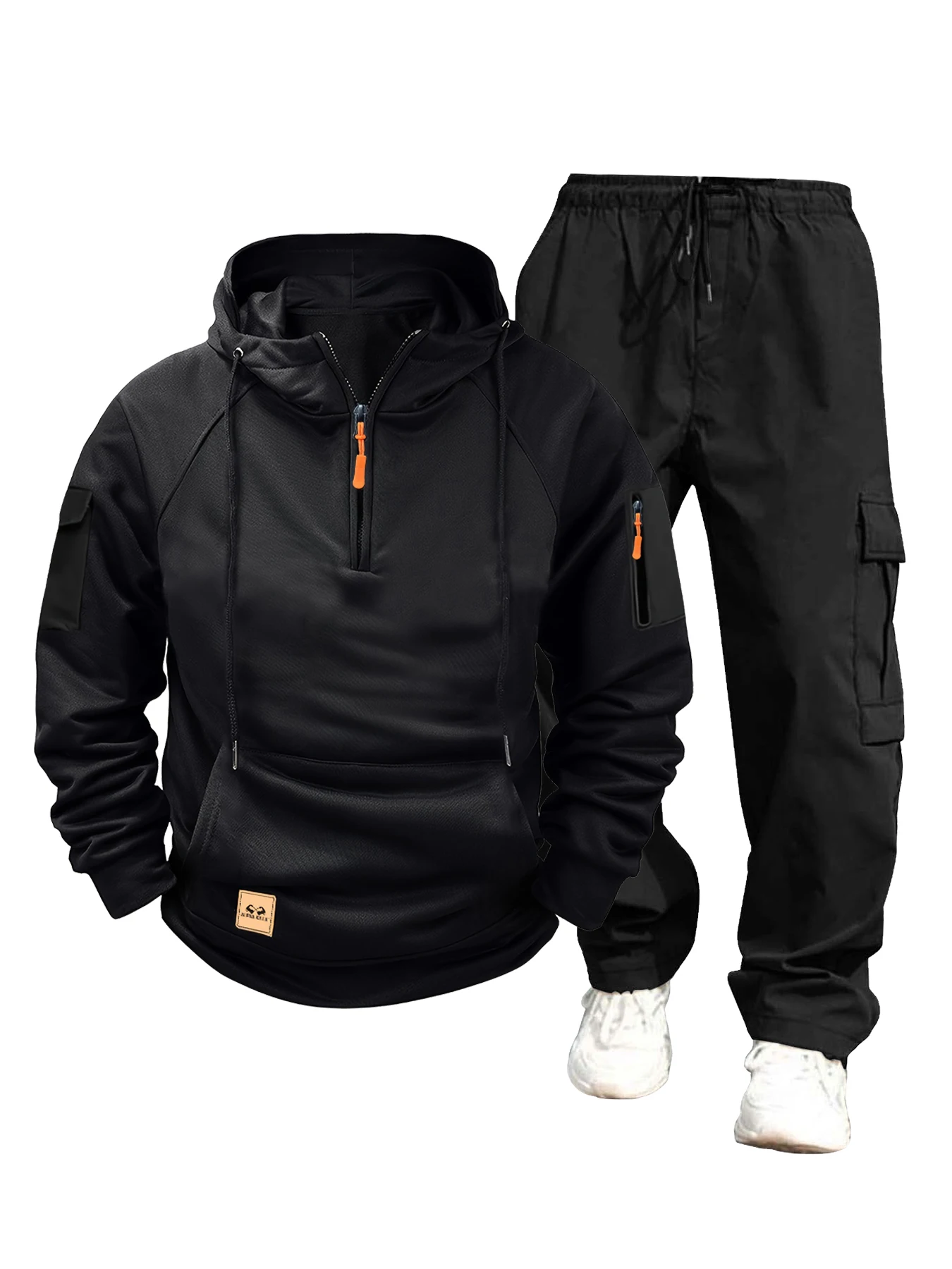 

Men's sportswear set, fashionable sportswear, women's hoodie + pants two-piece set, running casual sportswear, work pants