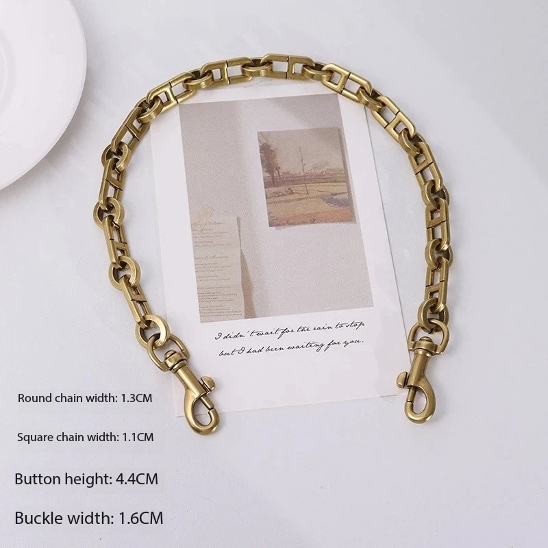 Copper Crossbody Metal Chain Bag Charm, Knapsack Belt, Length from  40cm to 130cm Bronze Gold Shoulder Metal Bag Strap