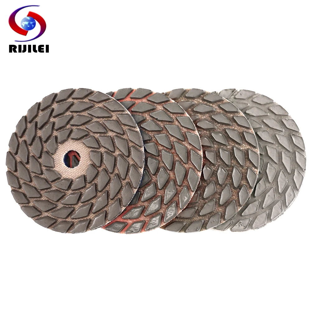 

4 Step 3Inch Dry Polishing Pad For Granite Marble 4PCS Super Sharp Wall Diamond Sanding Disc For Sintered Stone