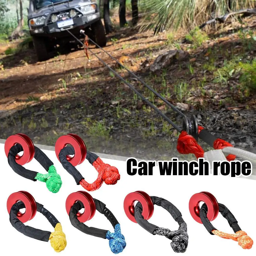 

Winch Rope Synthetic Soft Shackle+Recovery Set Rugged Shackles With Protective Sleeve For Truck Vehicle Recovery