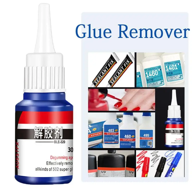 30g Removal Of Offset Adhesive Etractant Nail-Free Glue UV Glue Quick-Drying Glue 502 Glue Etc Remover For Dissolves Super Glue