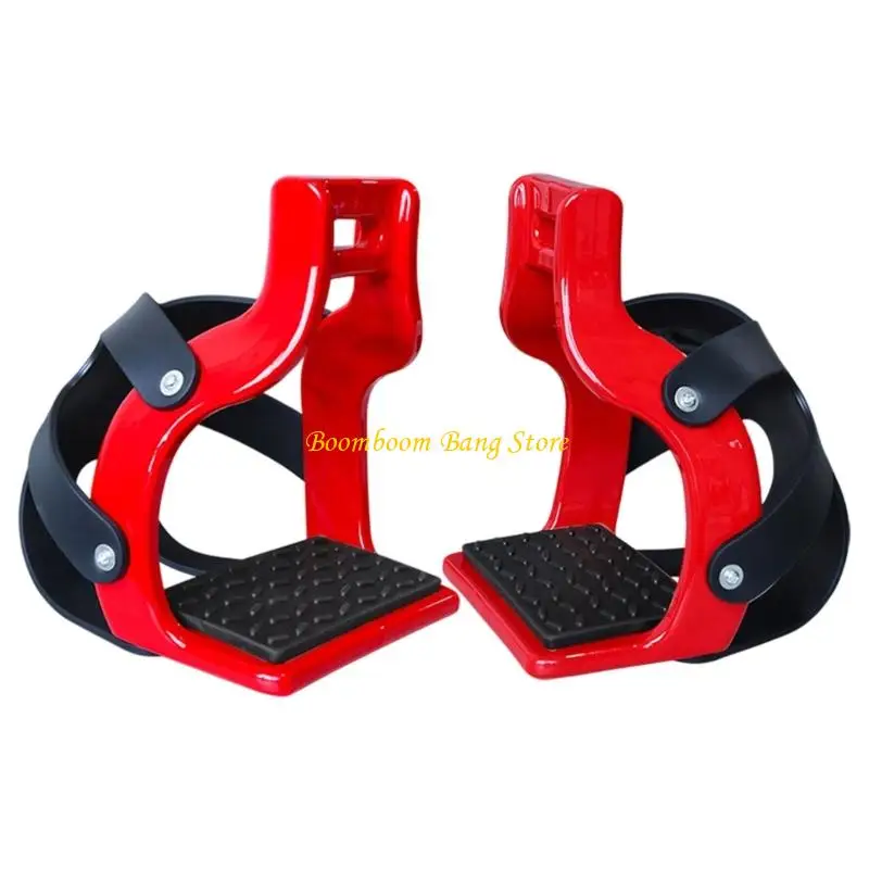 270C Caged Horse Stirrups with Textured Rubber Boot Contact Surfaces