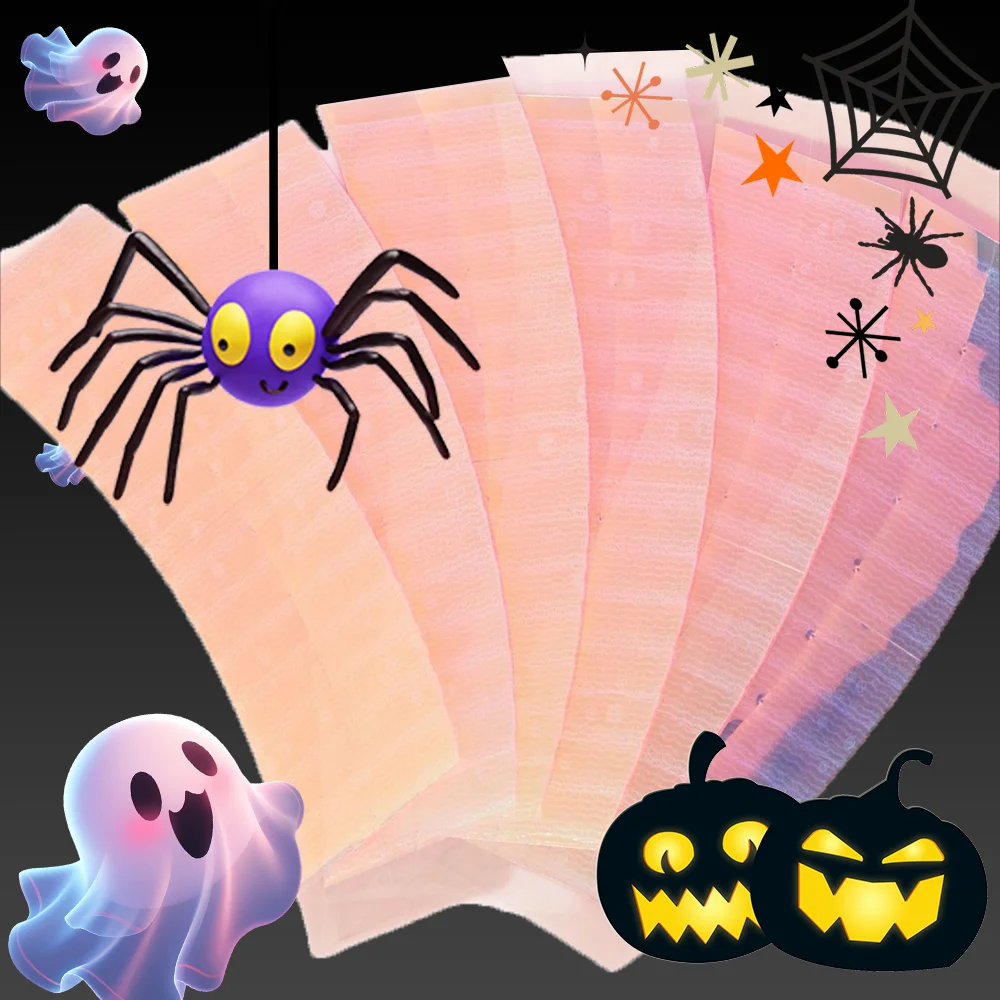 36 قطعة من شرائط الشريط على الوجهين المقاومة للماء لأغطية الرأس والدانتيل الأمامي وإكسسوارات أزياء الهالوين