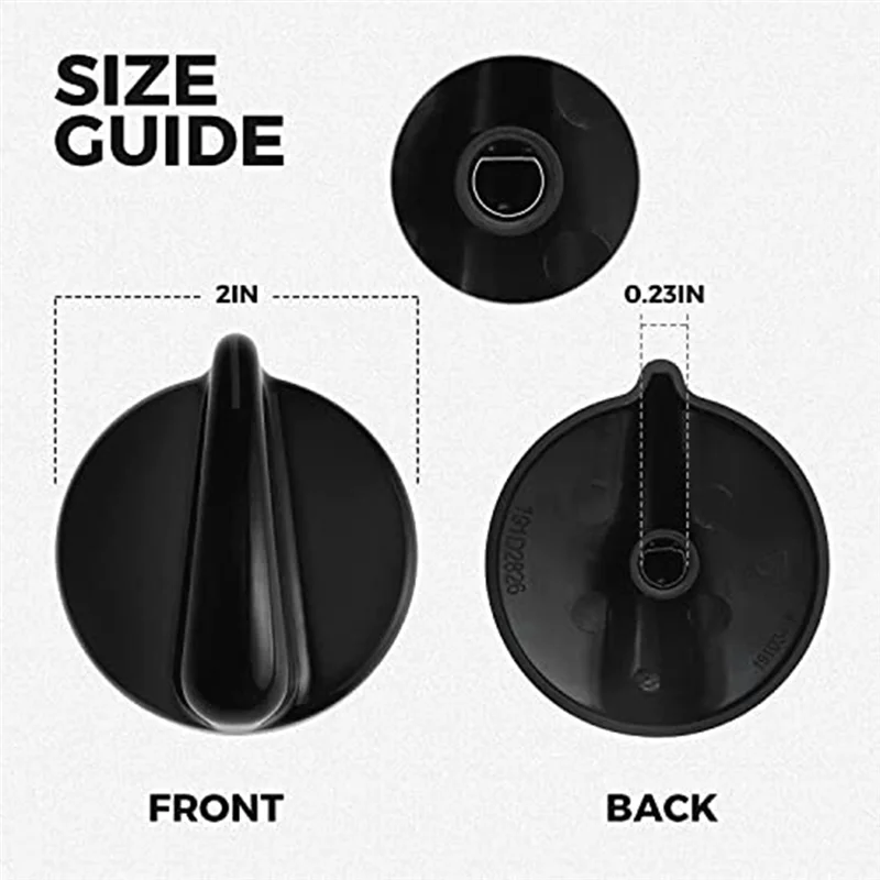 내구성이 뛰어난 4개 스토브 손잡이, 버너 제어 손잡이, 레인지 손잡이 가스 스토브 블랙 레인지/스토브/쿡탑/오븐 WB03T10236 인텔리전스