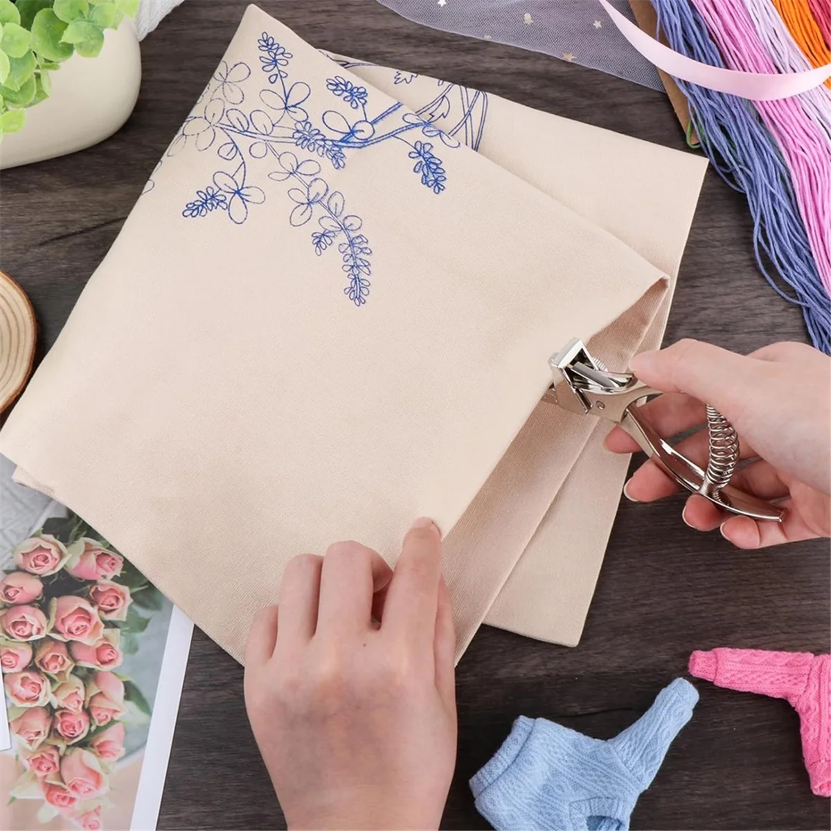 L33A_Pattern Notcher Tool كماشة نمط الخياطة النسيج للمقماش المهنية ثقب الناخس نوتشر اللكم كماشة، 3 مم