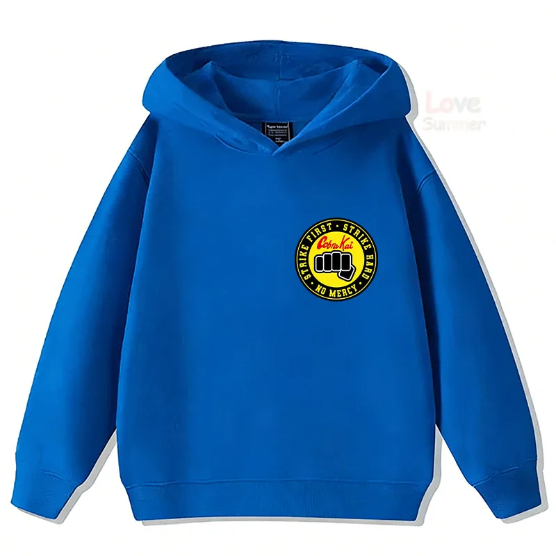 Herbst Cobra Kai Lustige Kinder-Hoodies, Kinder-Sweatshirt, Streetwear für Jungen und Mädchen, Grafik, lässiger Sport-Pullover – Detail 10
