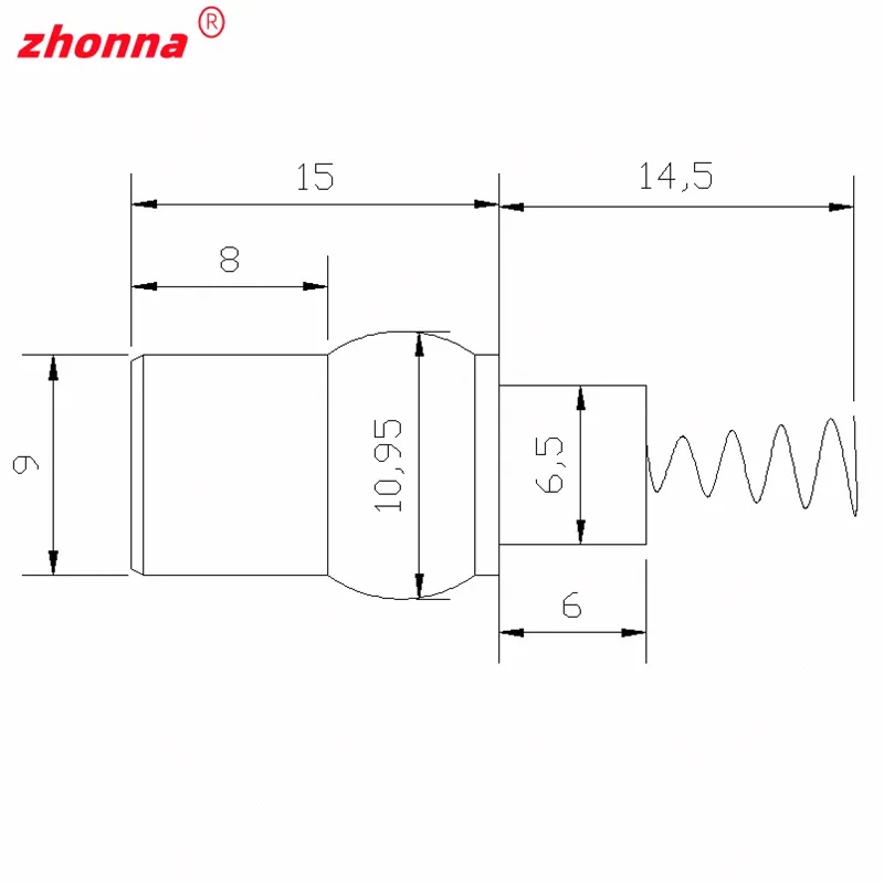 650nm 5mW Red Dot Laser Module, DC 3V/5V, 9X16mm Metal Bronze Head, Photoelectric Source, Free Customization