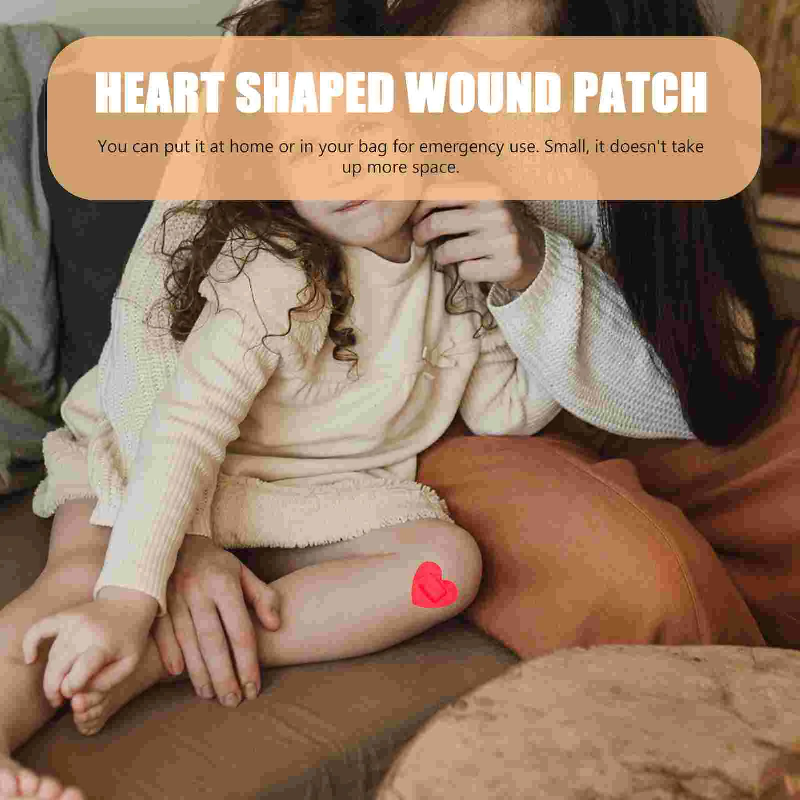 25 Pcs Pad Hydrocolloid Dressing Heart Shaped Bandage Heart-shaped Self-adhesive Wound Patches First Aid Gauze