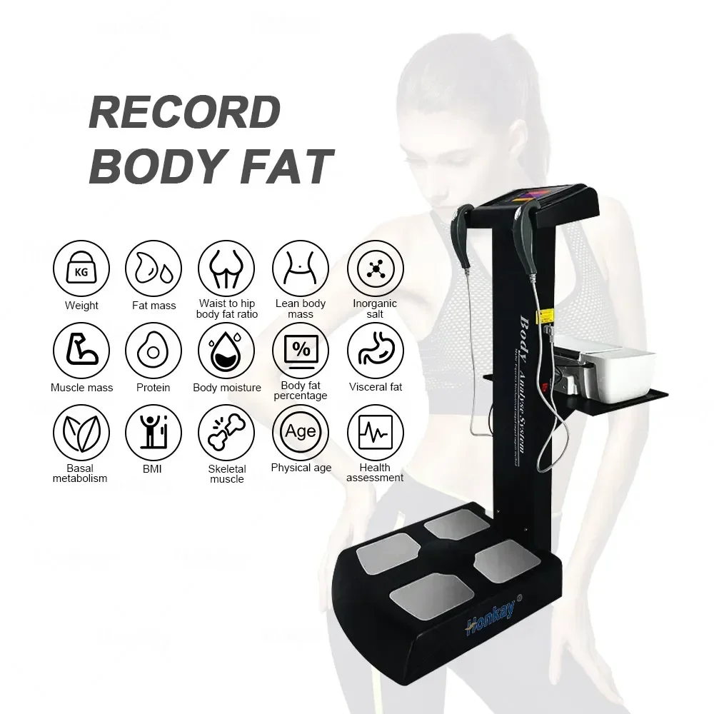 Salon SPA Body Composition Analysis Equipment Bioelectrical Impedance Analyzer With Printer BMI Measurement Machine