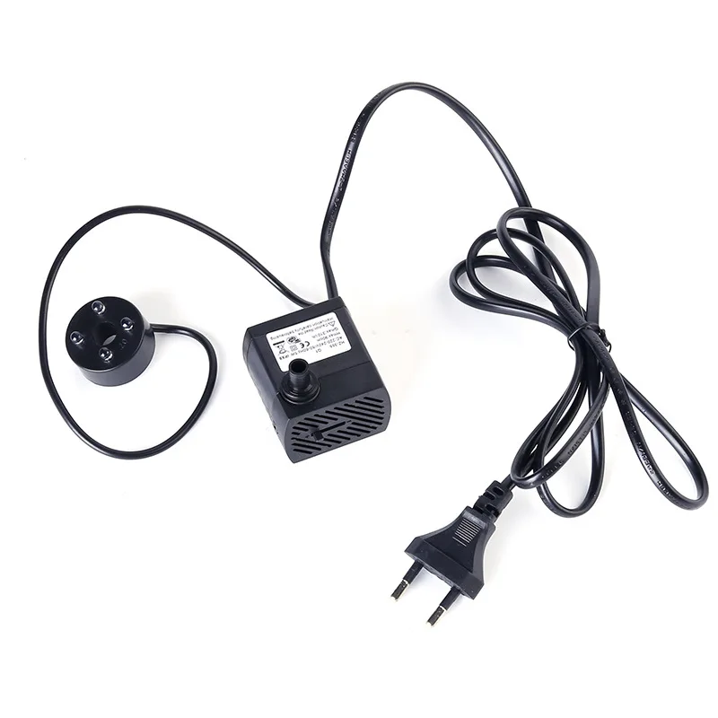 Ultra-quiet Durable AC 220V 5W Water Pump EU Plug Rate Aquarium Waterproof Pump Mini Air Fish Pond Tank Submersible Water Pump