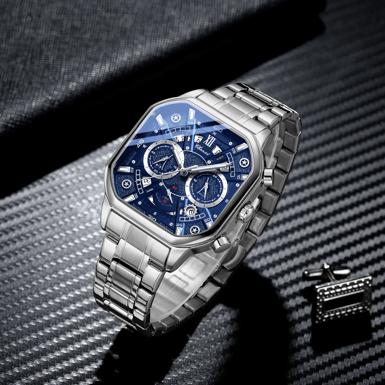 CHENXI Top Luxury Brand Men's Watches Multifunctional Waterproof Chronograph Casual Men's Watches Original Gift