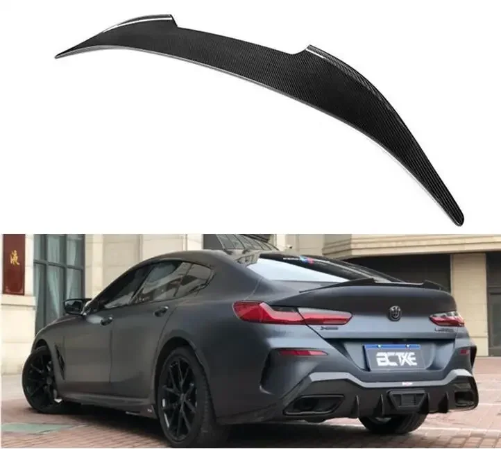 For BMW 8 Series G14 G15 G16 2019 2020 2021 2022 2023 Wing Lip Tail Trunk Spoiler Real Carbon Fiber AC Style