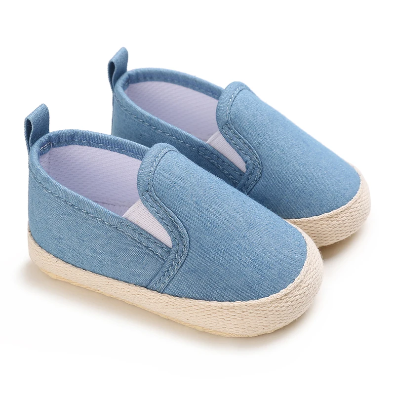 Spring and Autumn Fashion Canvas Baby Shoes for Boys and Newborns Soft Sole Non slip Walking Shoes for Preschool Children