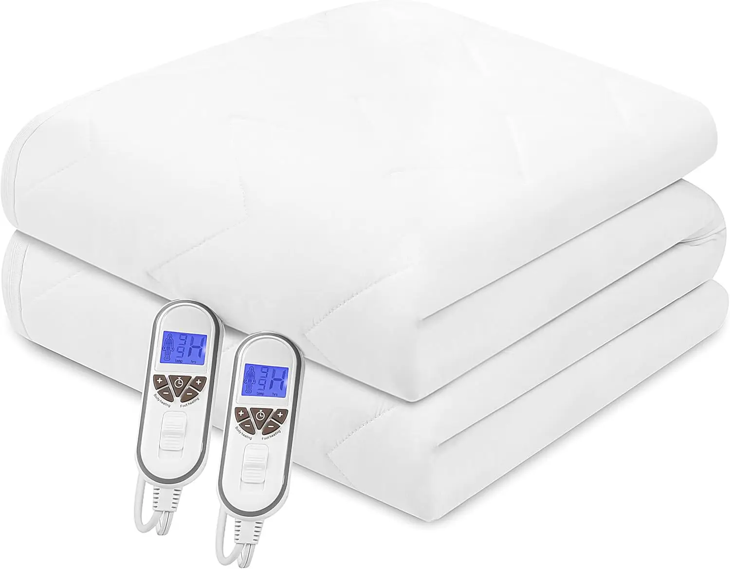 وسادة مرتبة كهربائية ممتازة متعددة المناطق، مقاس كينج، 78 بوصة × 80 بوصة، وحدات تحكم مزدوجة، 9 إعدادات للحرارة، إيقاف تلقائي لمدة 1-12 ساعة، جديد #1