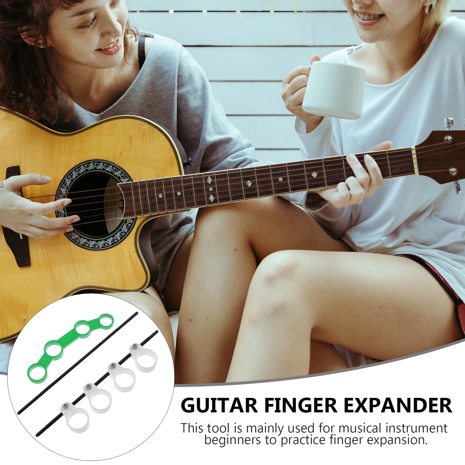 

2pcs Finger Expander ABS Smooth Edges Guitar Piano Ukulele Training Tool Increase Strength Span Practice Musicians Accessories