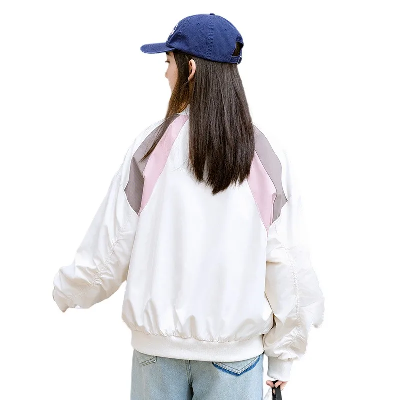 Novo sle estudante do ensino médio jaet primavera outono beisebol orm grandes crianças adolescentes faculdade sle topo na moda algodão redondo ne