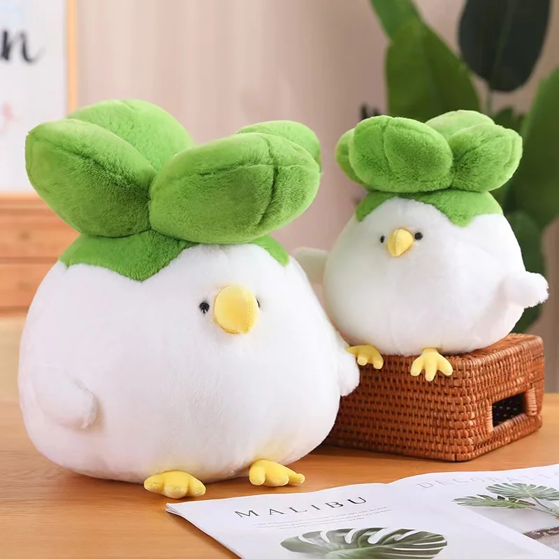 

Kawaii Vegetable Bird Toy Funny Stuffed Soft Plush Cartoon anime Chick Radish Doll Kids Hugging Sleeping Pillow Cushion Decor