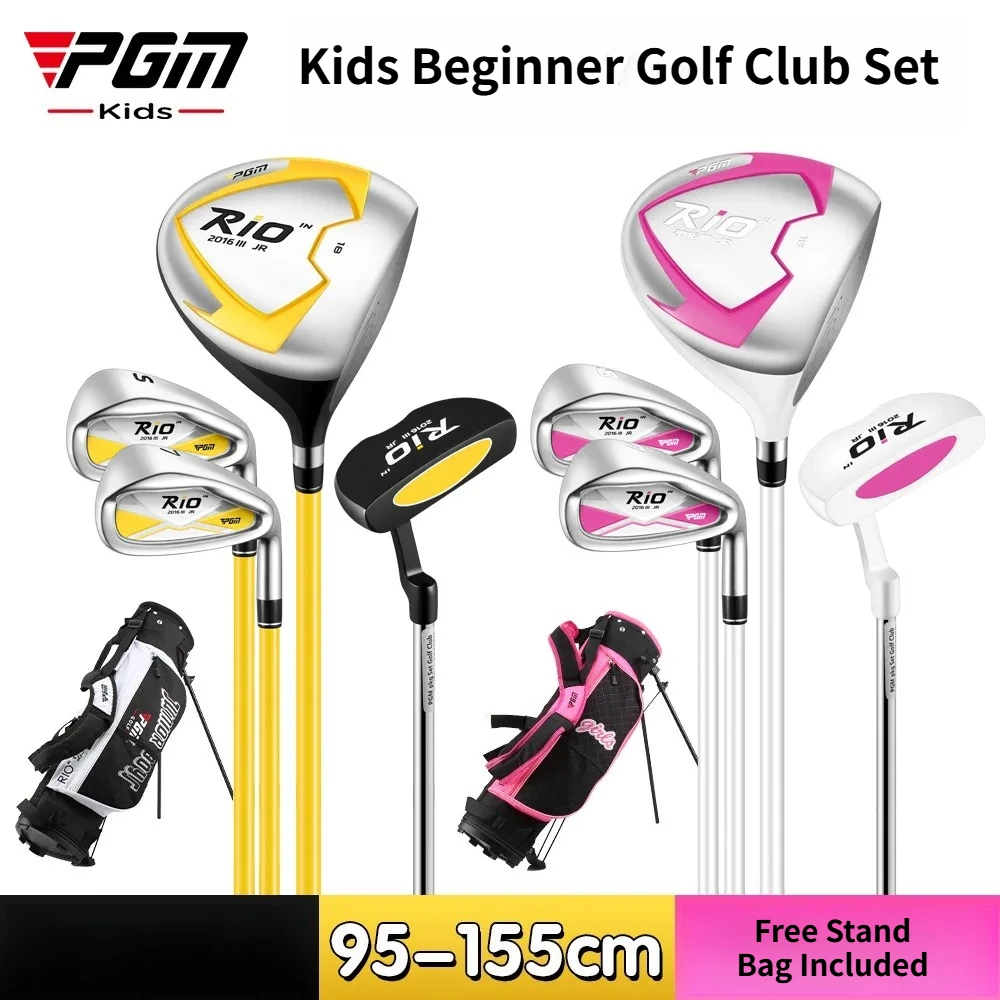 PGM Kids Complete Golf Club Set Carbon Shaft With Golf Bag For Boys Girls Youth Children Beginners Indoor Outdoor Swing Practice