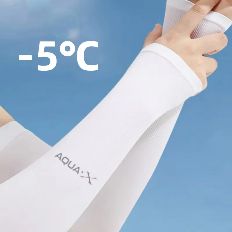3 pares de mangas de proteção solar para homens e mulheres, mangas anti UV para o verão, mangas simples de seda gelada para proteção solar.