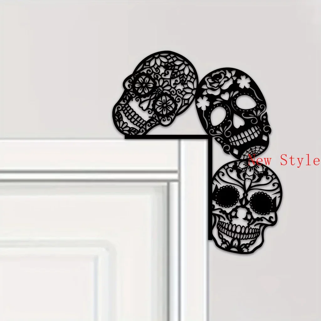 

Creative Skeleton Home Decorative Wall Hanging Stickers Door Corner Decoration, Halloween Party Door Frame Corner Decoration Hom