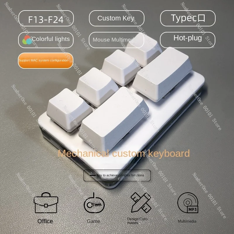 USB6 Key Big 2 Recording Mute Stock Beater Hot Swap Mechanical Copy Paste Custom Shortcut Keyboard