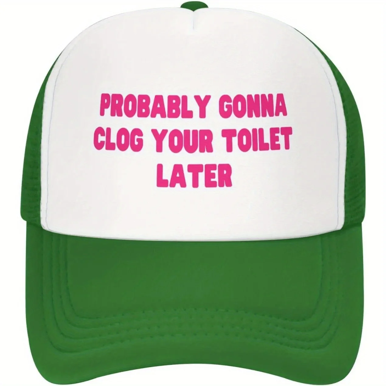 [Funny Mesh Baseball Cap] Funny Mesh Hat Baseball Cap for Men Women - Probably Gonna Clog Your Toilet Later Sun Protection