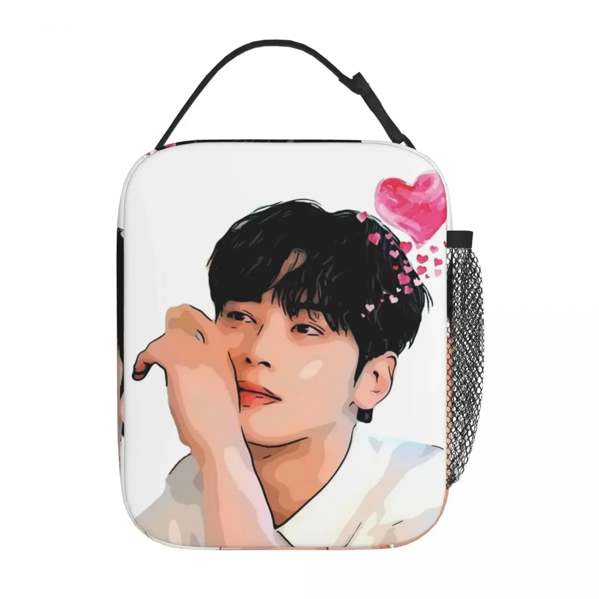 Cha Eun Woo Fan Gifts Kpop Korea Thermal Insulated Lunch Bag for School Portable Food Bag Cooler Thermal Lunch Boxes