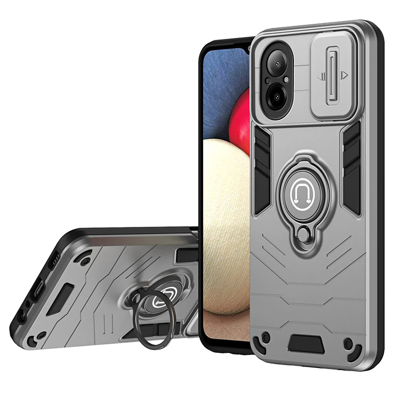 

Hard Slide Camera Protection Case Magnetic Circle Ring Fondar Holder Back Cover for OPPO Realme 11X C67 C55 C53 N55 N53 Note 50