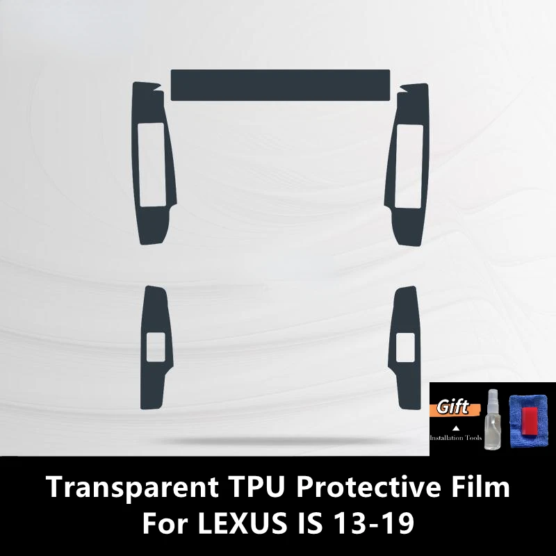 

For LEXUS IS 13-19 Car Interior Center Console Transparent TPU Protective Film Anti-scratch Repair Film Accessories Refit