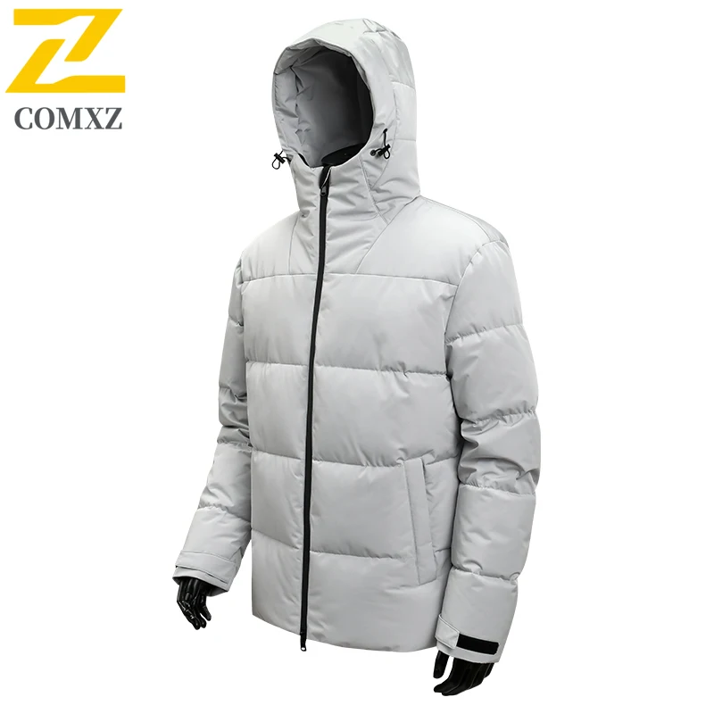 Male Warm Padding Coat 2025 New Thick Winter Men's Windproof Cotton Jacket Coats Trendy Minimalist Hooded Parka Ski Down Jackets