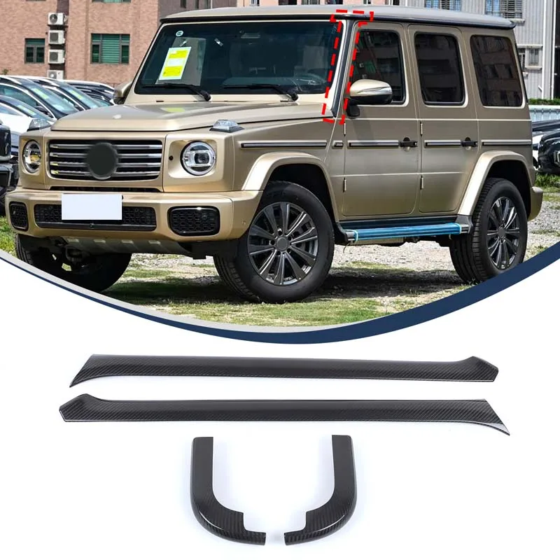 

For Mercedes Benz G-Class 2025 car exterior modification parts A-pillar decorative cover made of genuine carbon fiber