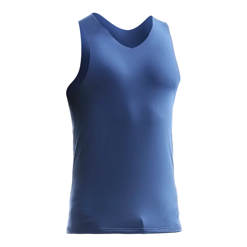 Antarctic men's thermal vest seamless autumn and winter with fleece thickened slim-fit plus size undershirt vest tide