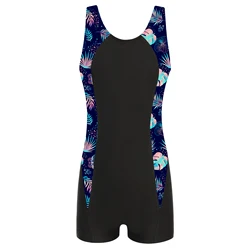 Children Sleeveless Print Sports Bodysuit Swimsuit Quickly-dry Sun Protection Swimwear Rash Guard Pool Beach Surfing Bating Suit