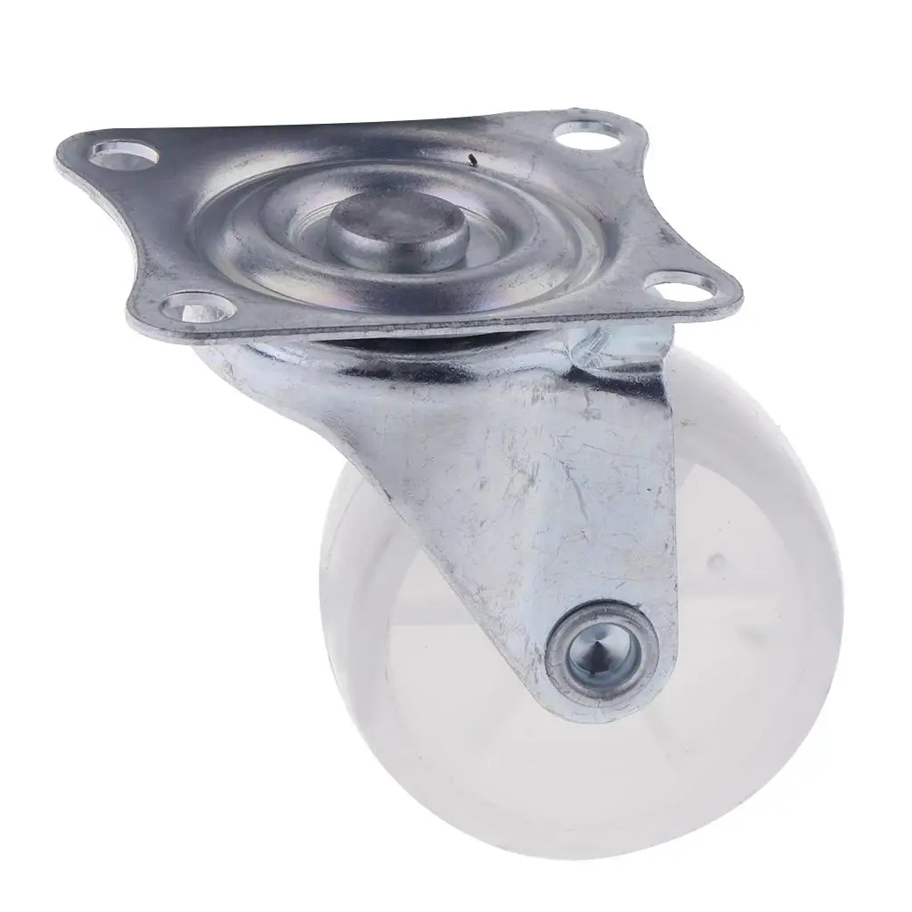 Nylon Swivel Caster 1.5 Inch Dual Roller Platform Wheel Heavy Duty Replacement for Display Equipment and Flight Cases