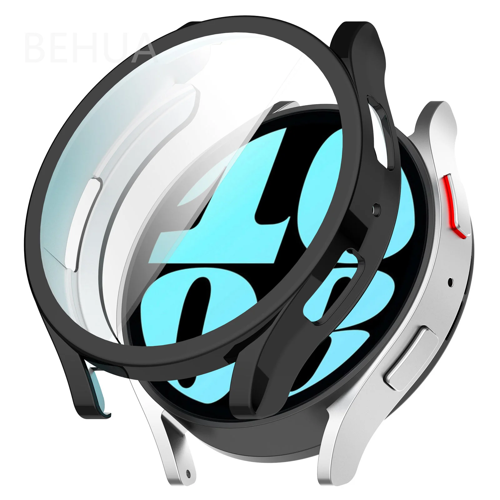 TPU Transparent Screen Protective Case For Samsung Galaxy Watch 6 5 44mm 40mm Full Protector Cover Shockproof Ultra-Thin Shell