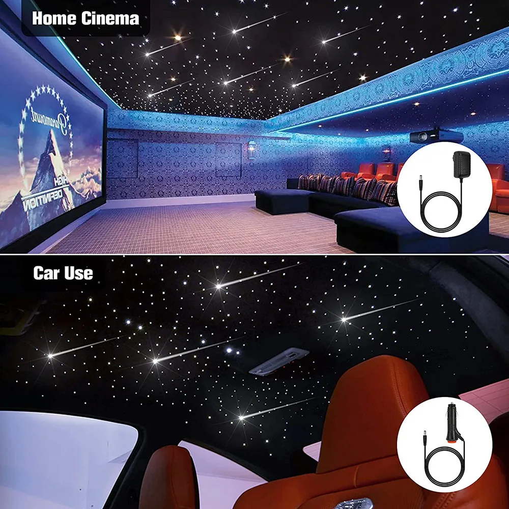 Imagem -06 - Kit de Luzes de Teto de Fibra Óptica Twinkle Car Starry Sky Smart App Control Home Decor 16w Rgbw 100500 Pcs