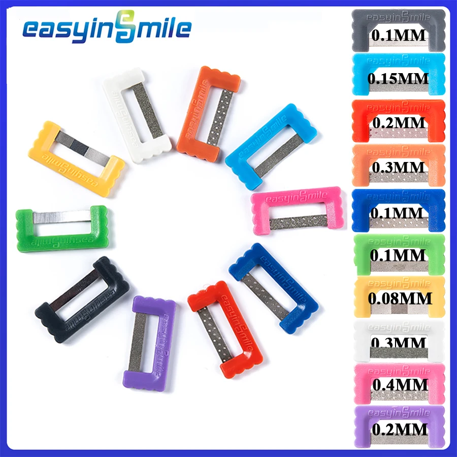 

10 Sizes Easyinsmile Dental Orthodontic IPR/IR Polishing Strips Interproximal Enamel Reduction Saws Abrasion Finishing Strips