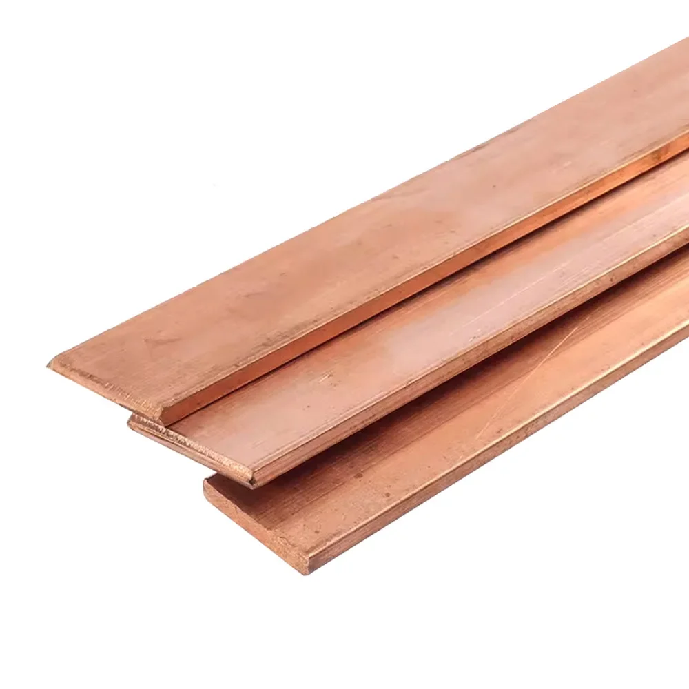 1pcs Length 100-500mm T2 Red Copper Flat Bar Strip Pure Copper Metal Plate CNC Home DIY Material Thickness 1/1.5/2/3/4/5/6/8mm